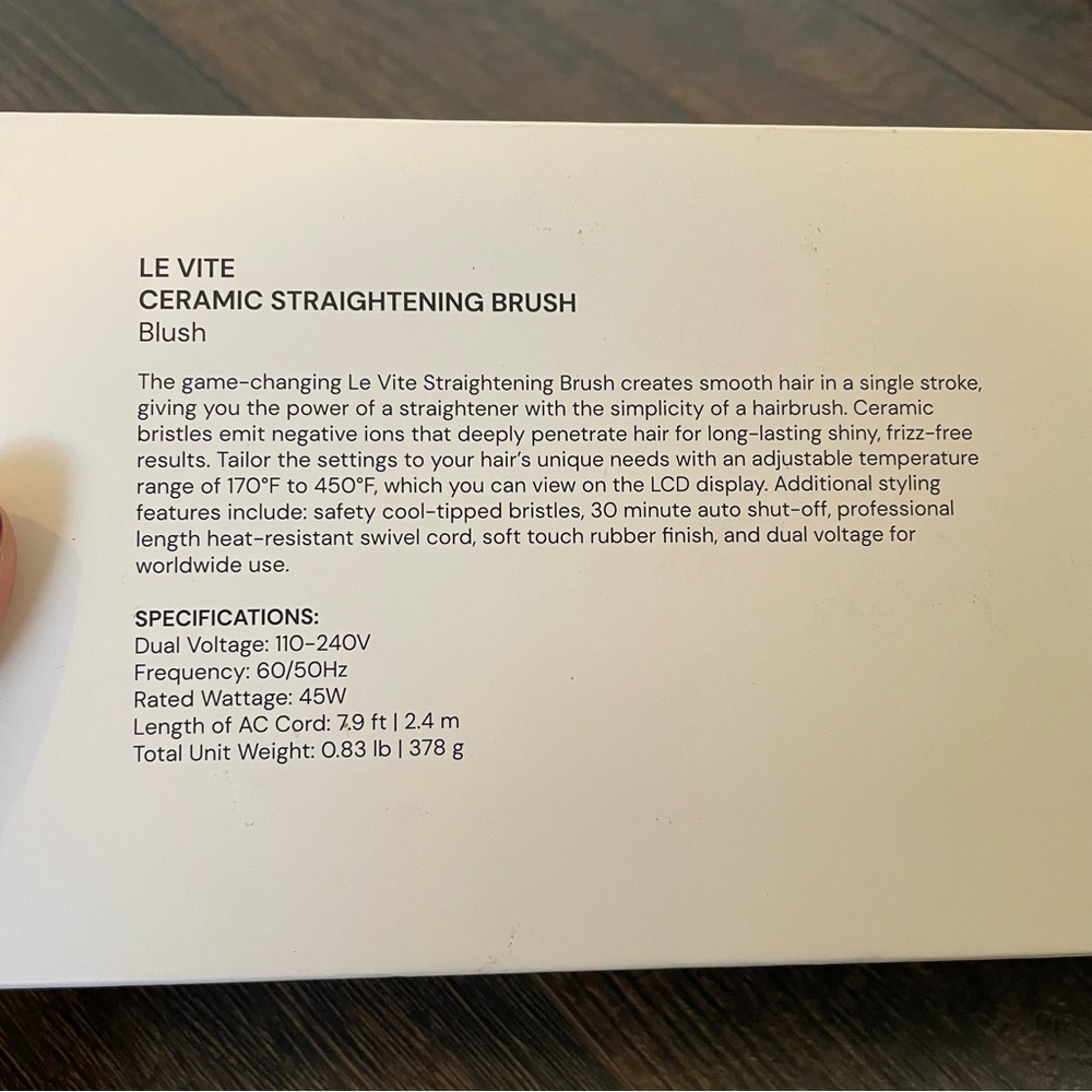 L'ange Hair Le Vite Ceramic Straightening Hair Iron - Picture 2 of 3